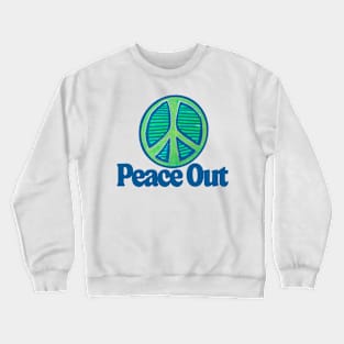 Peace Out Neon Peace Symbol Crewneck Sweatshirt